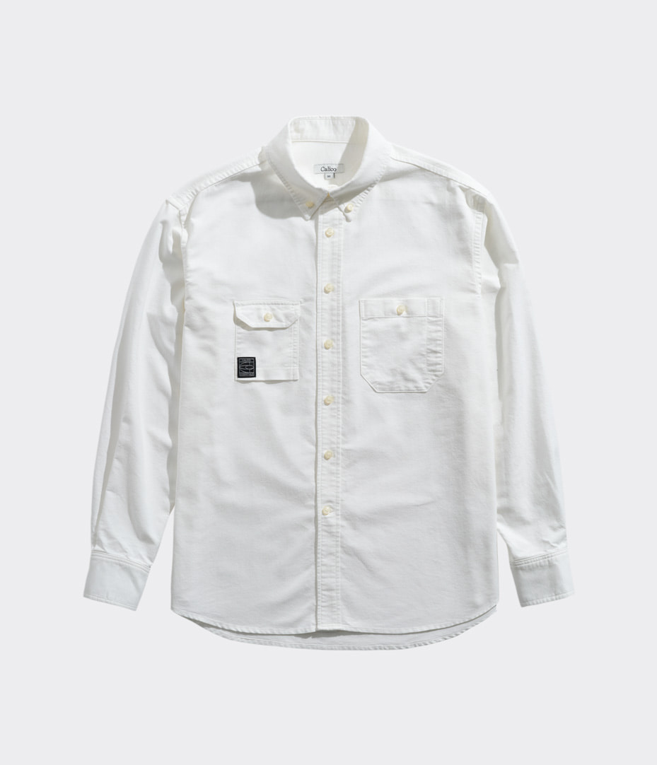 Calico Office Shirt/ White